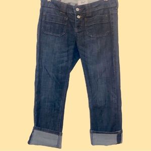 Y2K vintage Low rise cropped and cuffed jeans